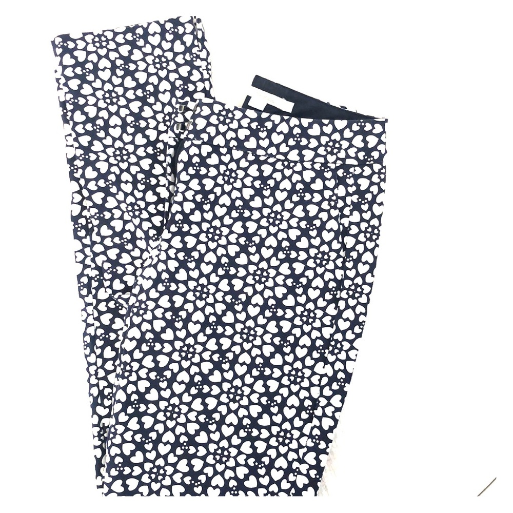 Boden Heart Print Richmond Pants EUC